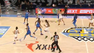 Kia Nurse drains half-court three for the win